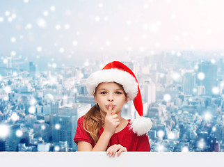 Image showing smiling little girl in santa helper hat