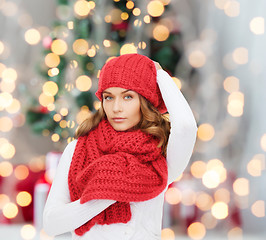 Image showing young woman in winter clothes