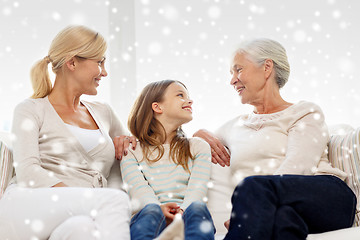 Image showing smiling family at home