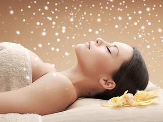 Image showing beautiful young woman in spa