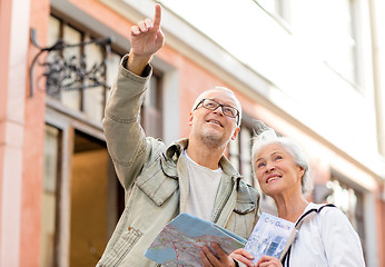 Image showing senior couple on city street