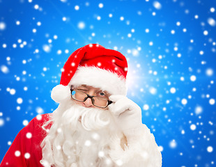 Image showing close up of santa claus winking