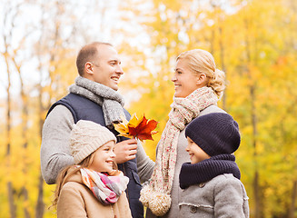 Image showing happy family in autumn park