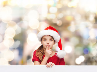 Image showing smiling little girl in santa helper hat