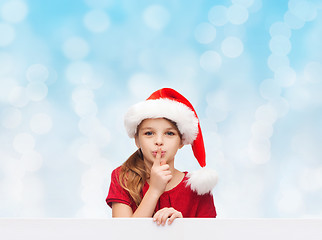 Image showing smiling little girl in santa helper hat