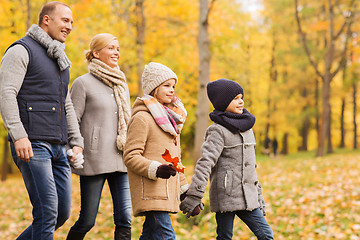 Image showing happy family in autumn park