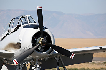 Image showing old military aircraft closeup