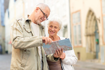 Image showing senior couple on city street