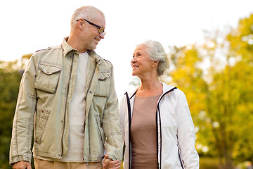 Image showing senior couple in park