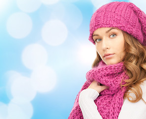 Image showing young woman in winter clothes