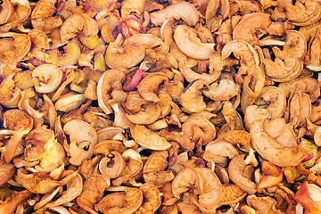 Image showing Slices of apples, chopped and dried.