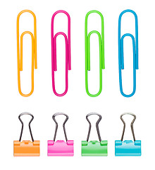 Image showing Colorful paper clips