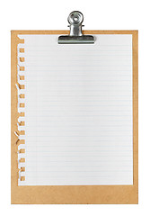 Image showing Notepad page on clipboard