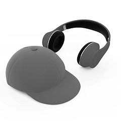 Image showing cap and headphones