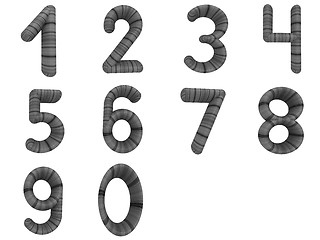 Image showing Wooden numbers set 