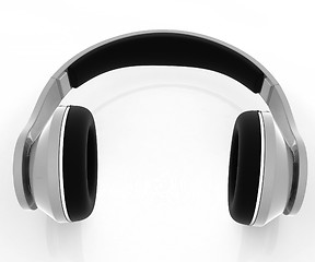 Image showing 3d illustration of blue headphones