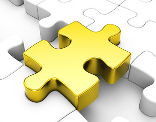 Image showing the golden puzzle piece