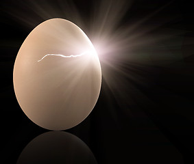Image showing the broken egg
