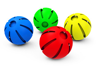 Image showing the colorful spheres