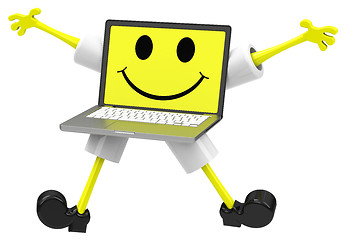 Image showing the happy laptop