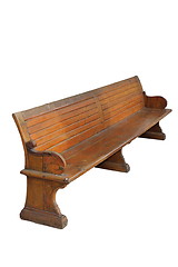 Image showing old beautiful wooden bench