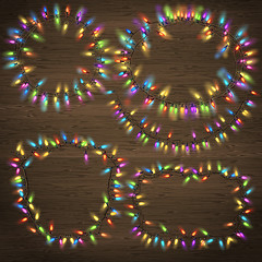 Image showing Set of Glowing Christmas Garland. EPS 10