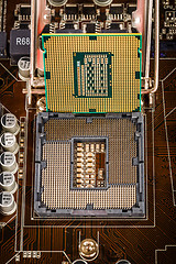 Image showing Modern processor and motherboard