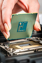 Image showing Modern processor and motherboard