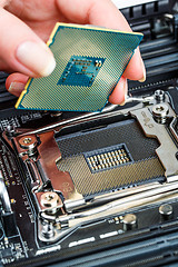 Image showing Modern processor and motherboard