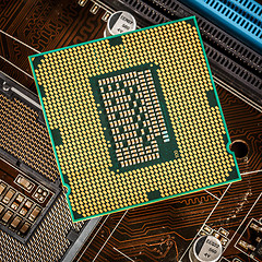 Image showing Modern processor and motherboard