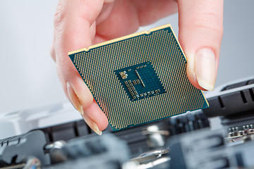 Image showing Modern processor and motherboard