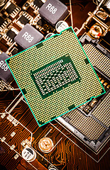 Image showing Modern processor and motherboard