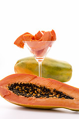 Image showing An oblong edible fruit - the Papaya
