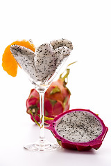 Image showing Fruit pulp of the pitaya in a glass
