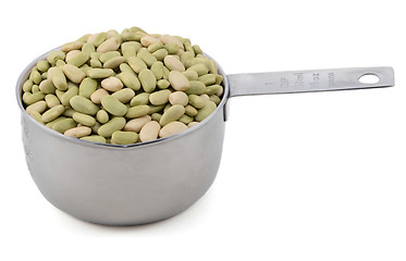 Image showing Flageolet beans in a cup measure