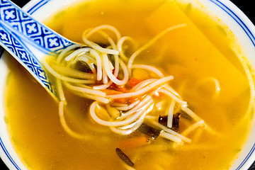 Image showing Asian noodle soup