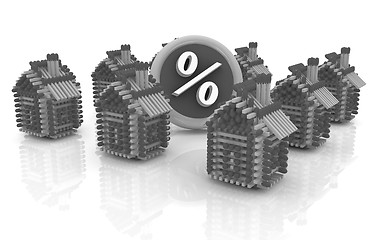 Image showing Log houses from matches pattern with the best percent