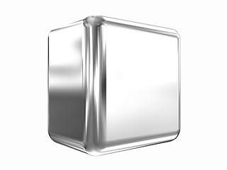 Image showing Chrome shine cube