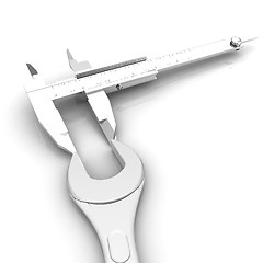 Image showing Trammel vernier measures the detail 