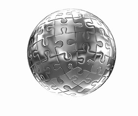 Image showing Puzzle abstract sphere 