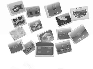 Image showing Cloud of media application Icons