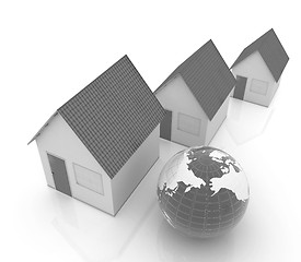 Image showing Houses and Earth 