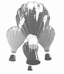 Image showing Hot Air Balloons as the earth with Gondola