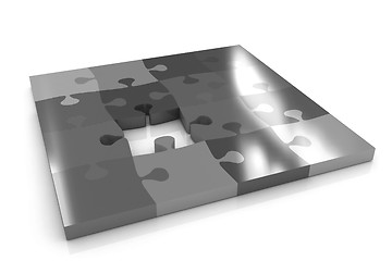 Image showing Many-colored puzzle pattern