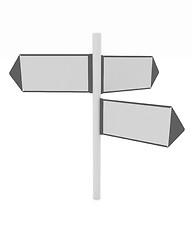 Image showing 3D blank road sign 