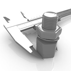 Image showing Trammel vernier measures the detail 