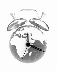 Image showing 3d illustration of world alarm clock 