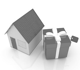 Image showing Houses and gift 