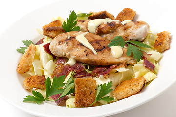 Image showing Chicken caesar salad, side view