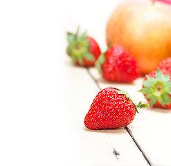 Image showing fresh fruits apples pears and strawberrys